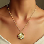 Sun and Moon Coin Necklace - Gold-Filled Medallion Pendant