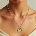Sun and Moon Coin Necklace - Gold-Filled Medallion Pendant