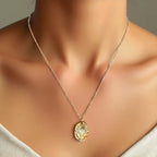 Dandelion Medallion Gold-Filled Necklace