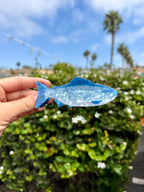 Blue Mackerel Hair Claw Clip