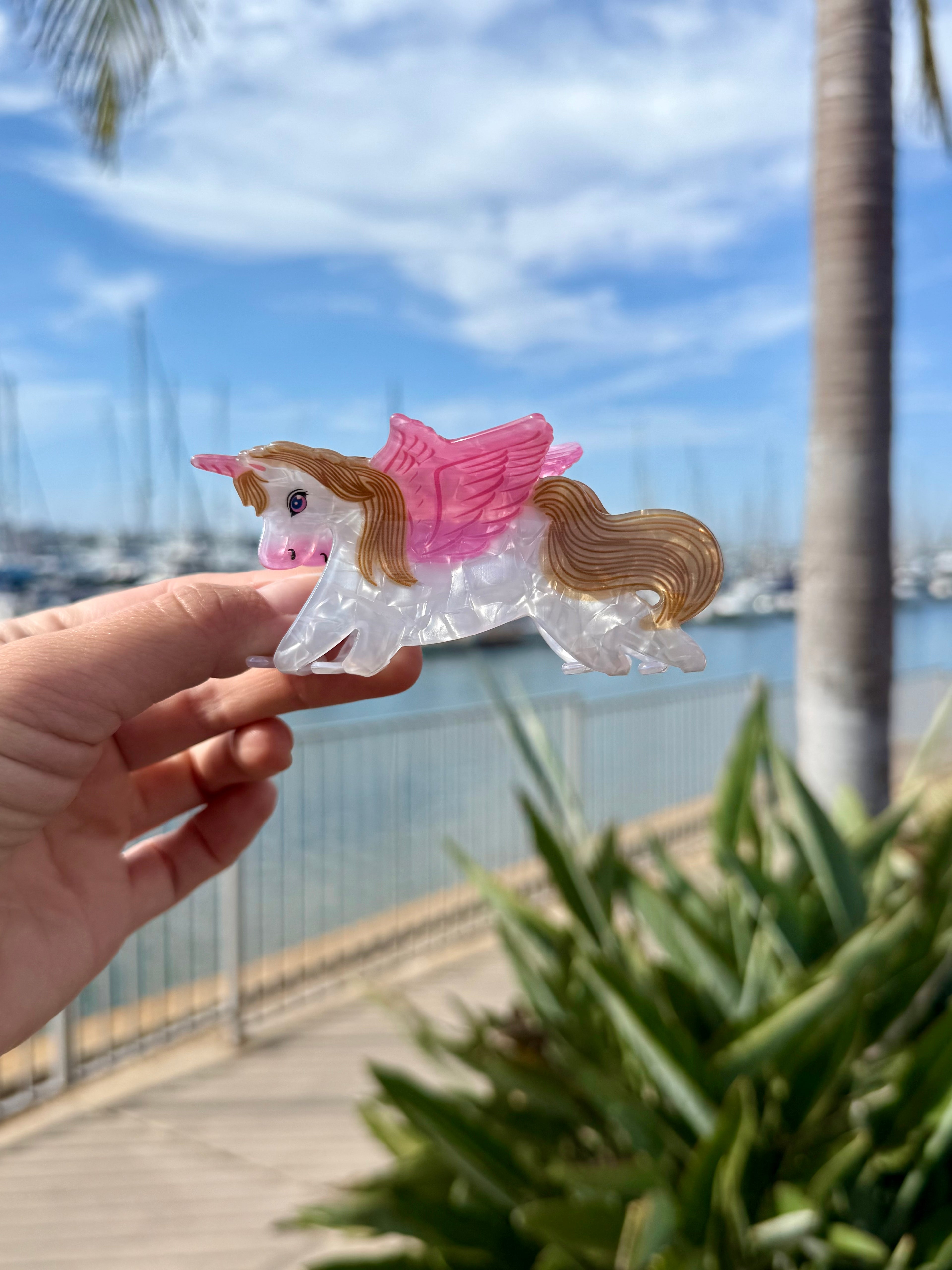 Unicorn Hair Claw Clip