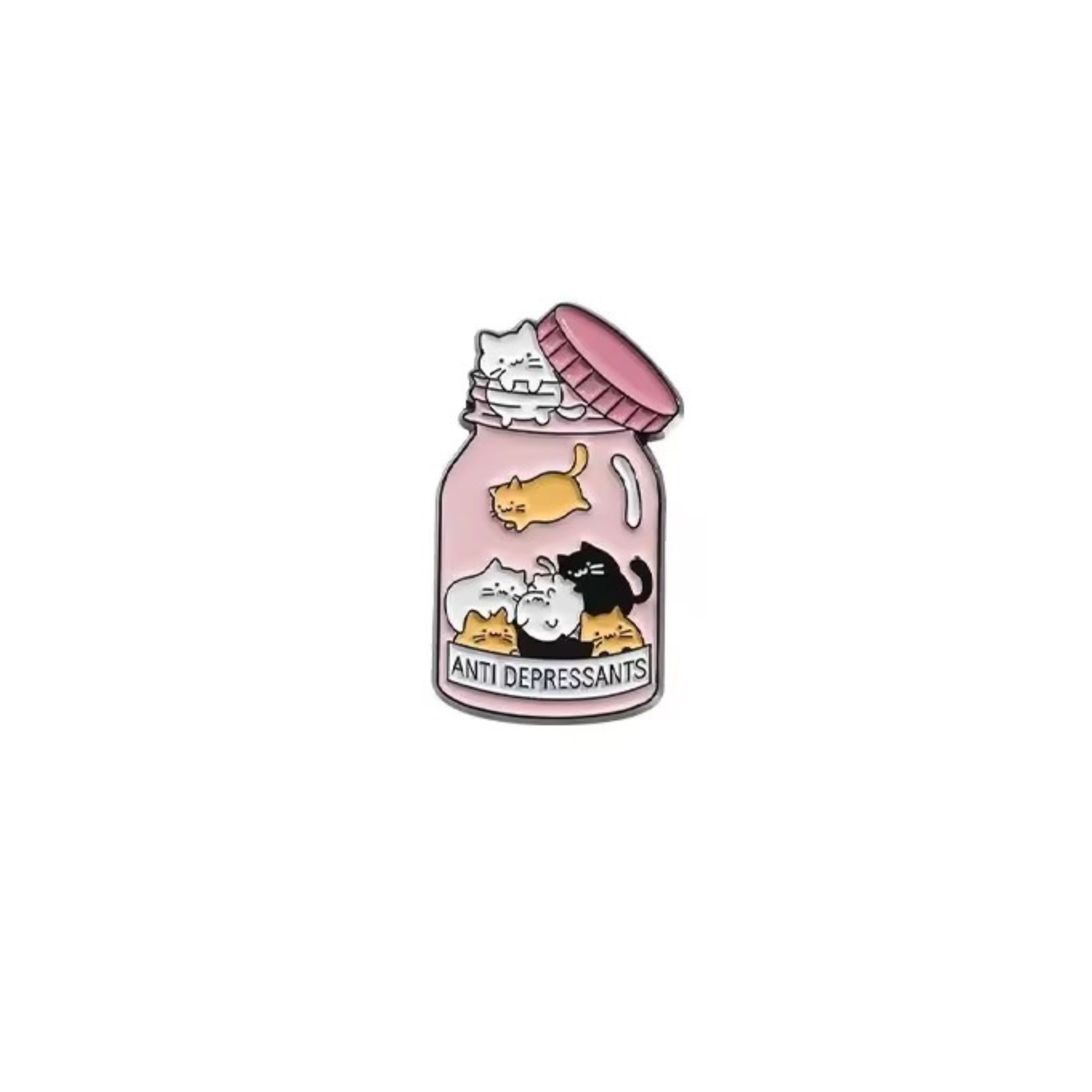 Cat Anti-Depressants Enamel Pin