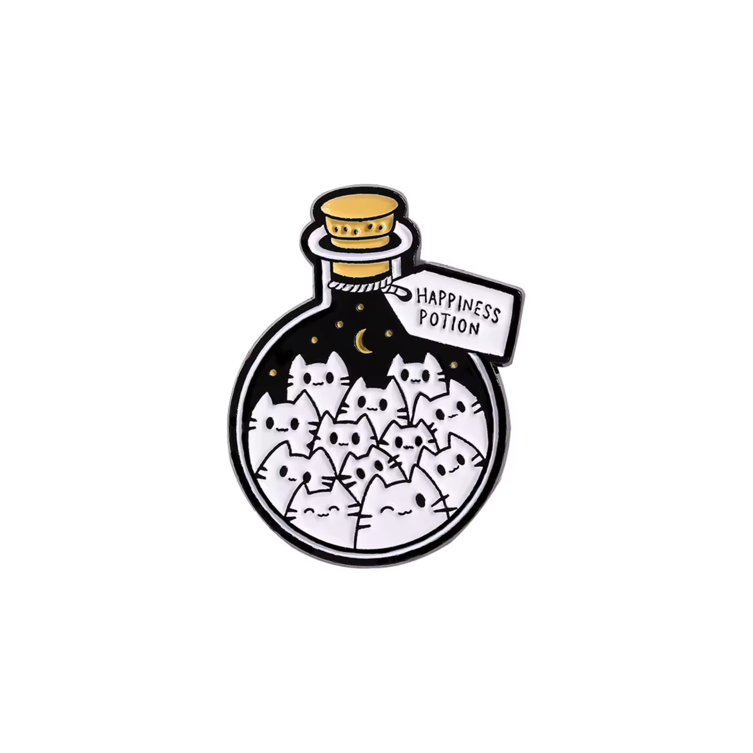 Happiness Potion Cats Enamel Pin