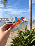 Sunset Hummingbird Hair Claw Clip