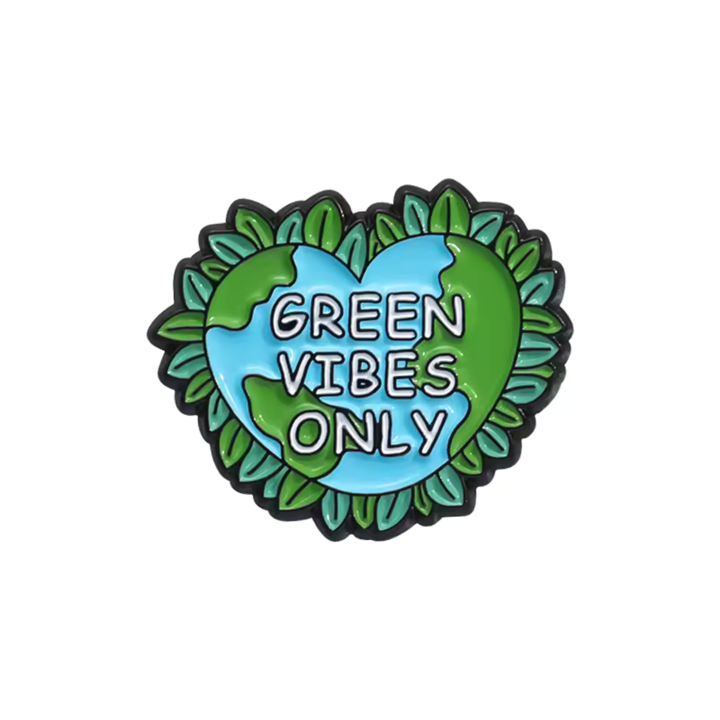 Green Vibes Only Enamel Pin