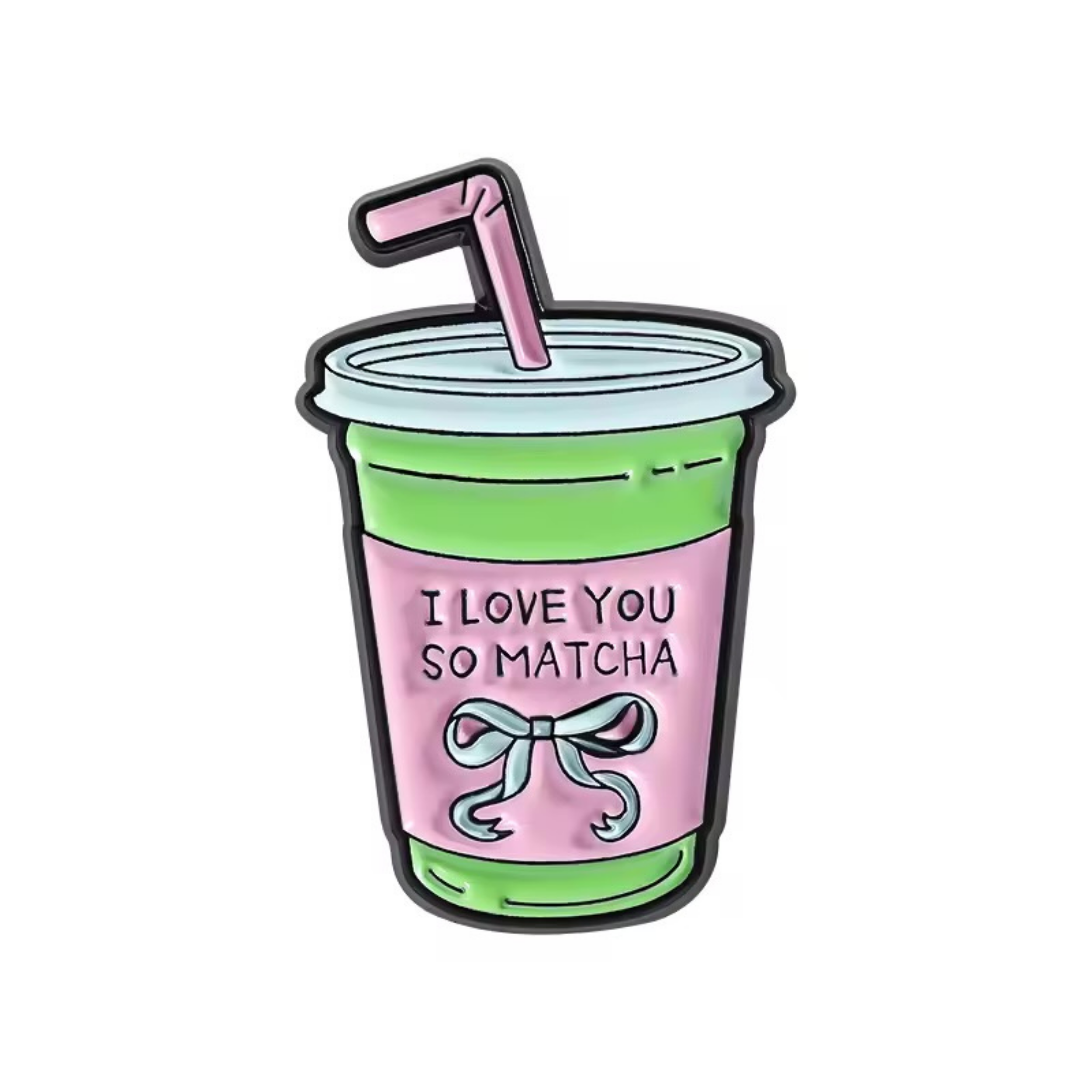 I Love You So Matcha Enamel Pin