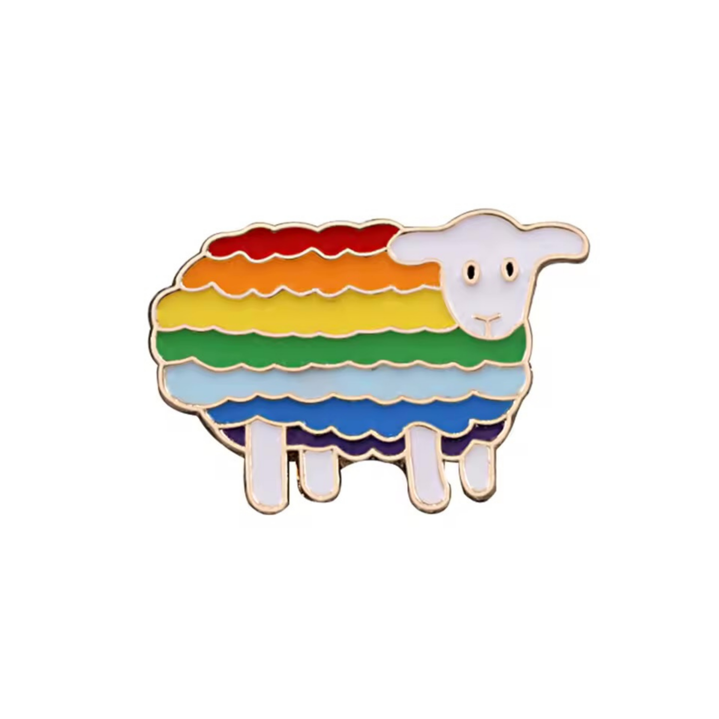 Rainbow Pride Sheep Enamel Pin