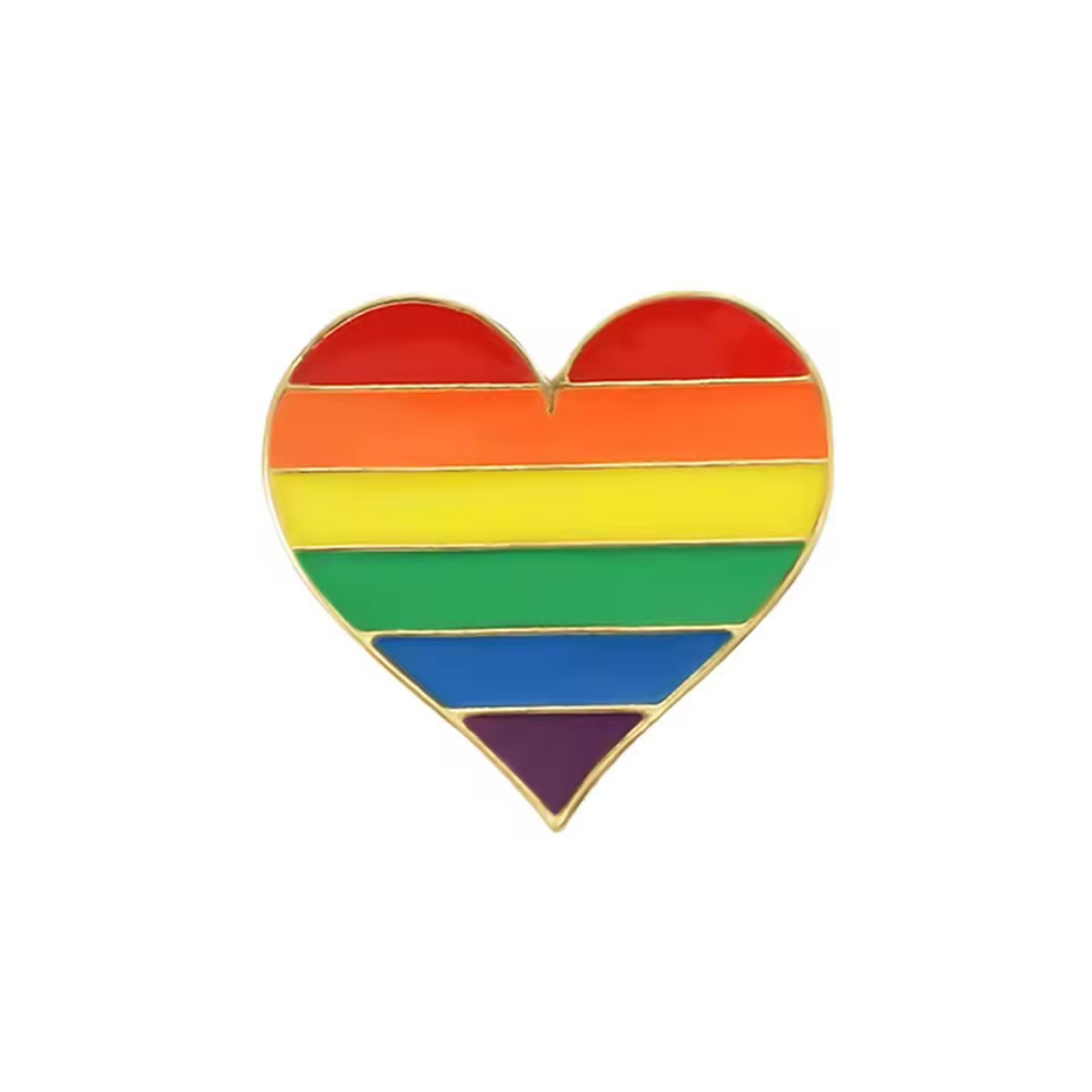 Pride Rainbow Heart Enamel Pin