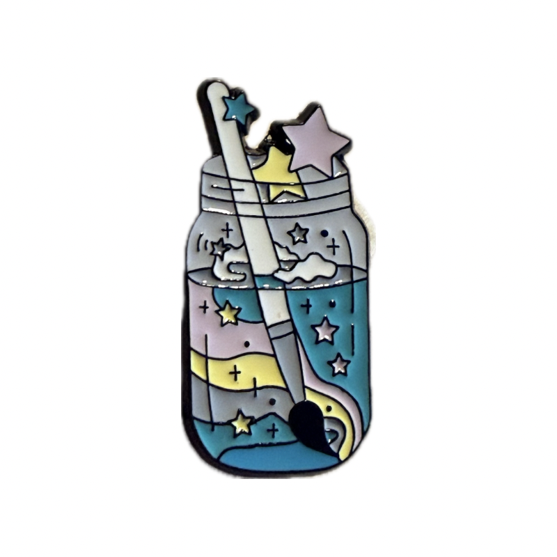 Magical Celestial Drink Jar Enamel Pin