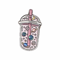 Cosmic Galaxy Drink Cup Enamel Pin