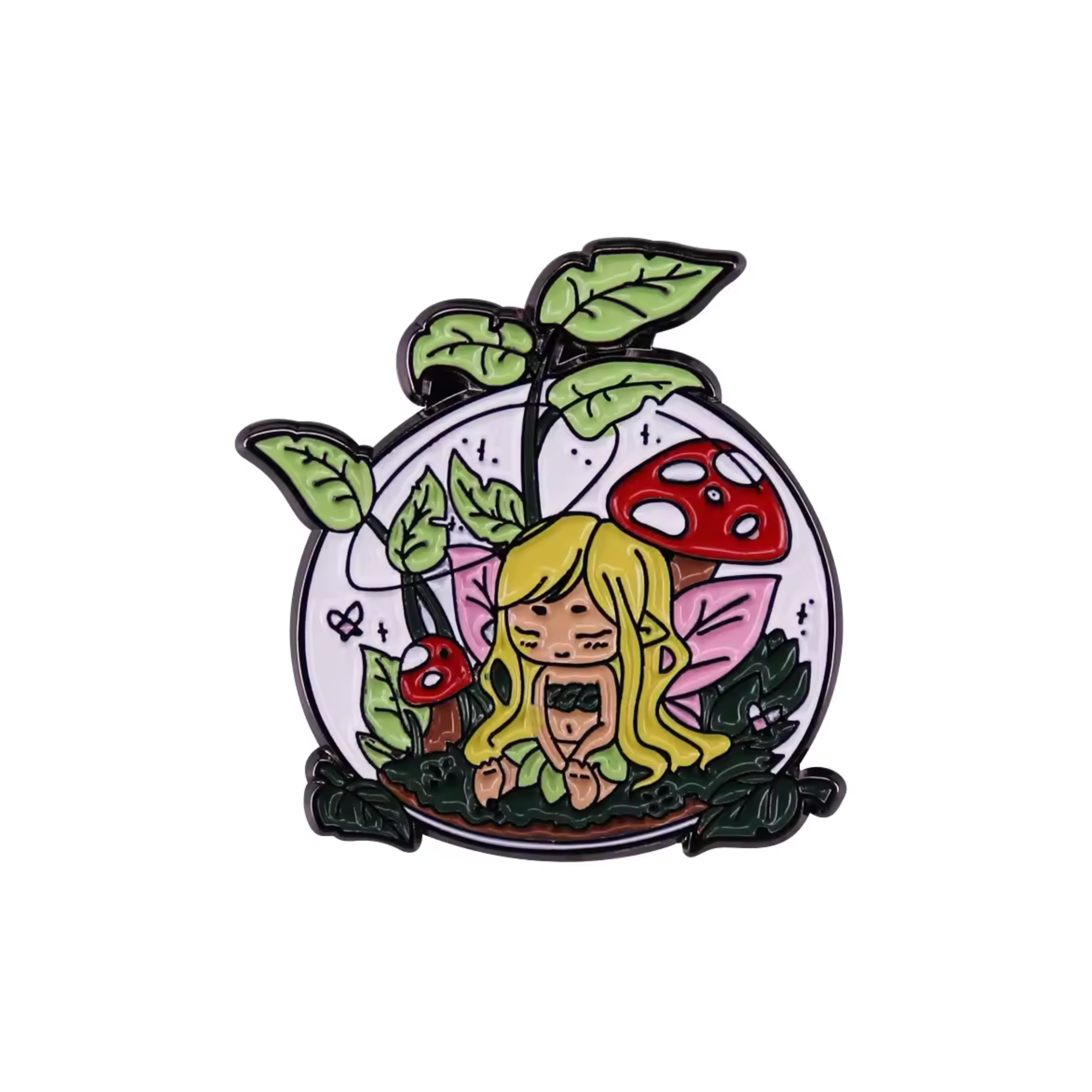 Mushroom Fairy Enamel Pin