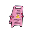 Not in the Mood - Approach with Caution Enamel Pin