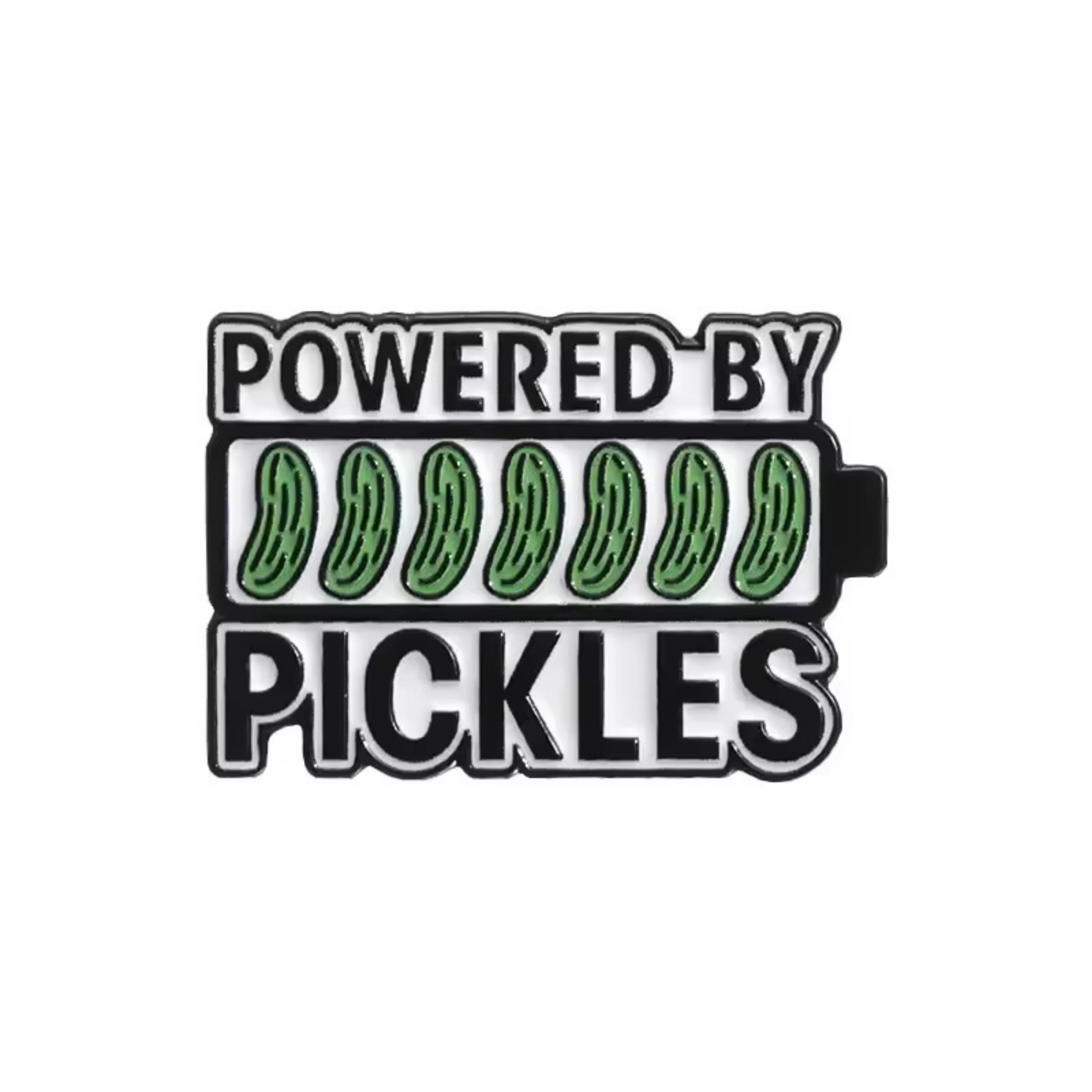 Powered by Pickles Enamel Pin