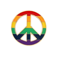 Rainbow Peace Sign Enamel Pin