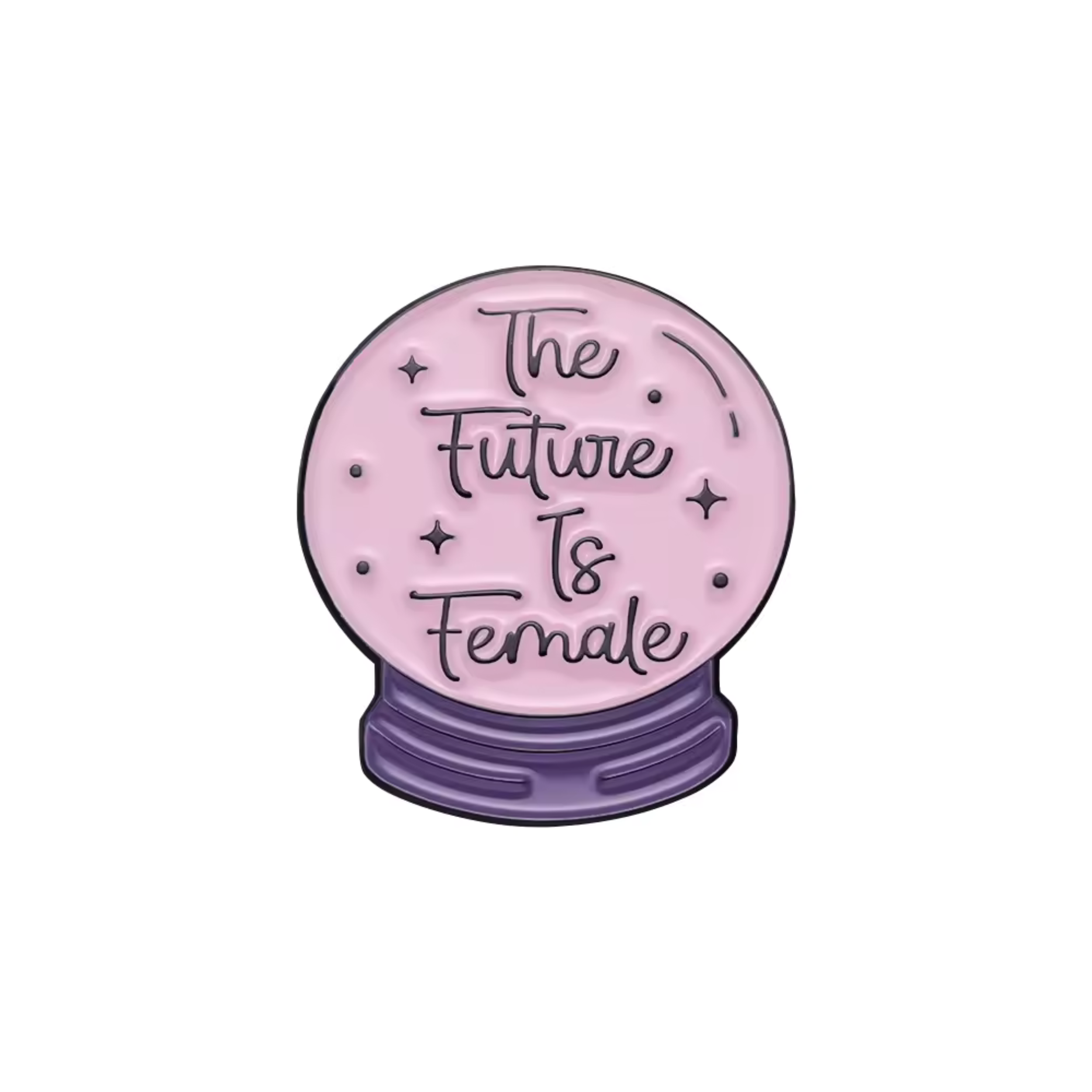 The Future is Female Crystal Ball Enamel Pin
