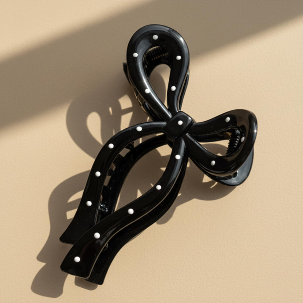 Bow on sandy beige