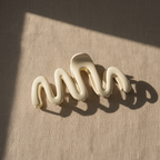 Clip on beige linen