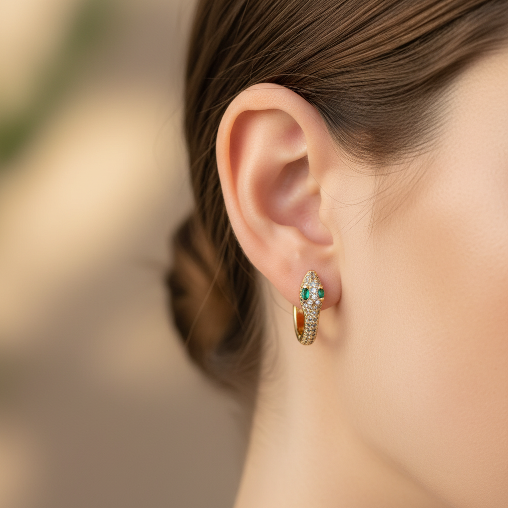 Close-up detail on ear