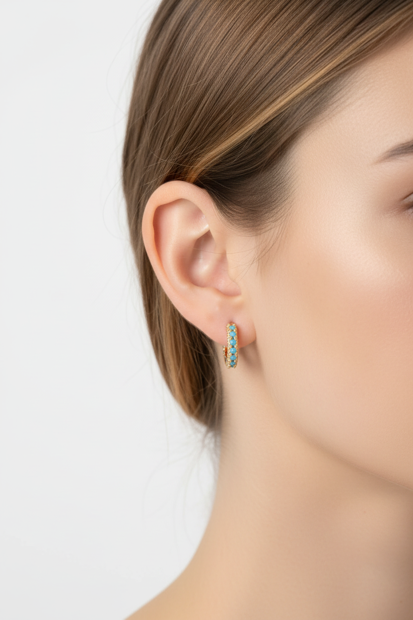 Close-up of ear wearing earring