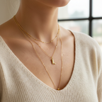 Cowboy boot necklace lifestyle - layering detail