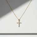 Cross necklace symmetrical on stone