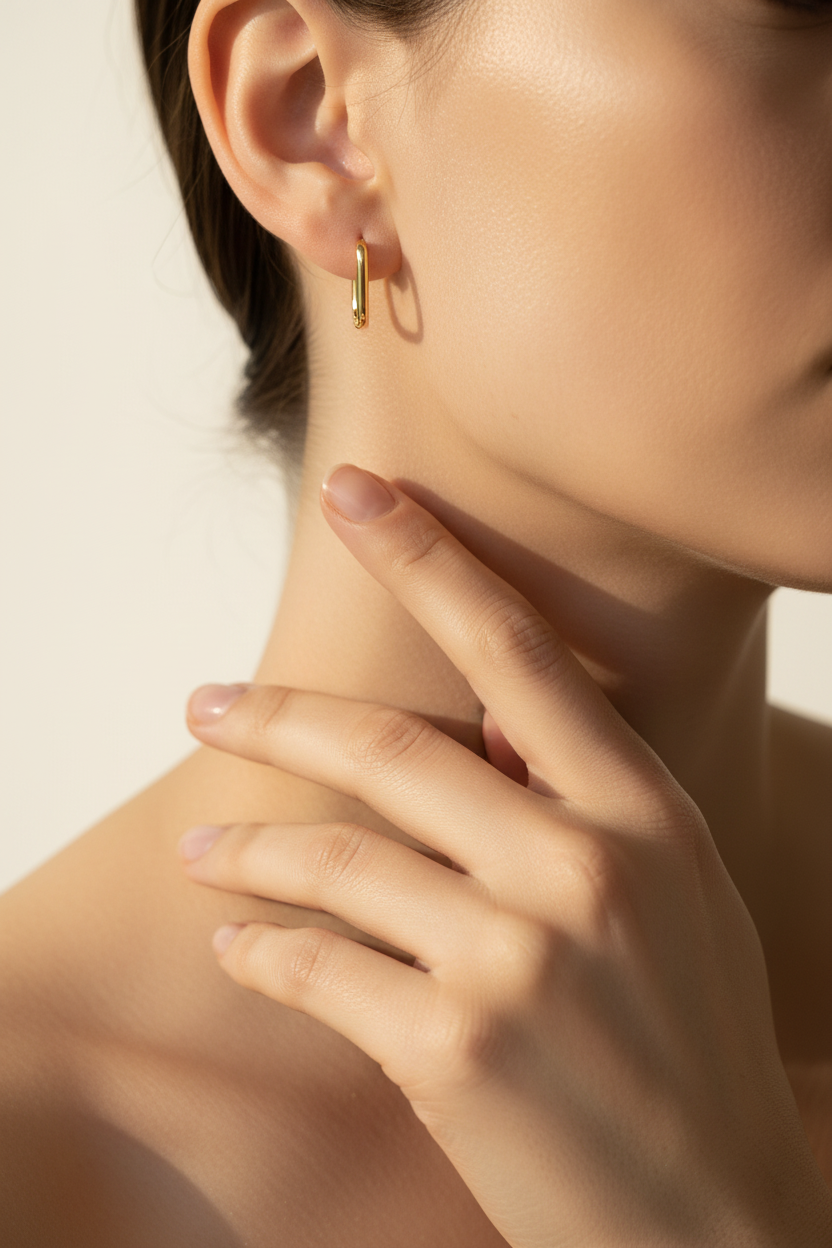 Faceless hand on neck