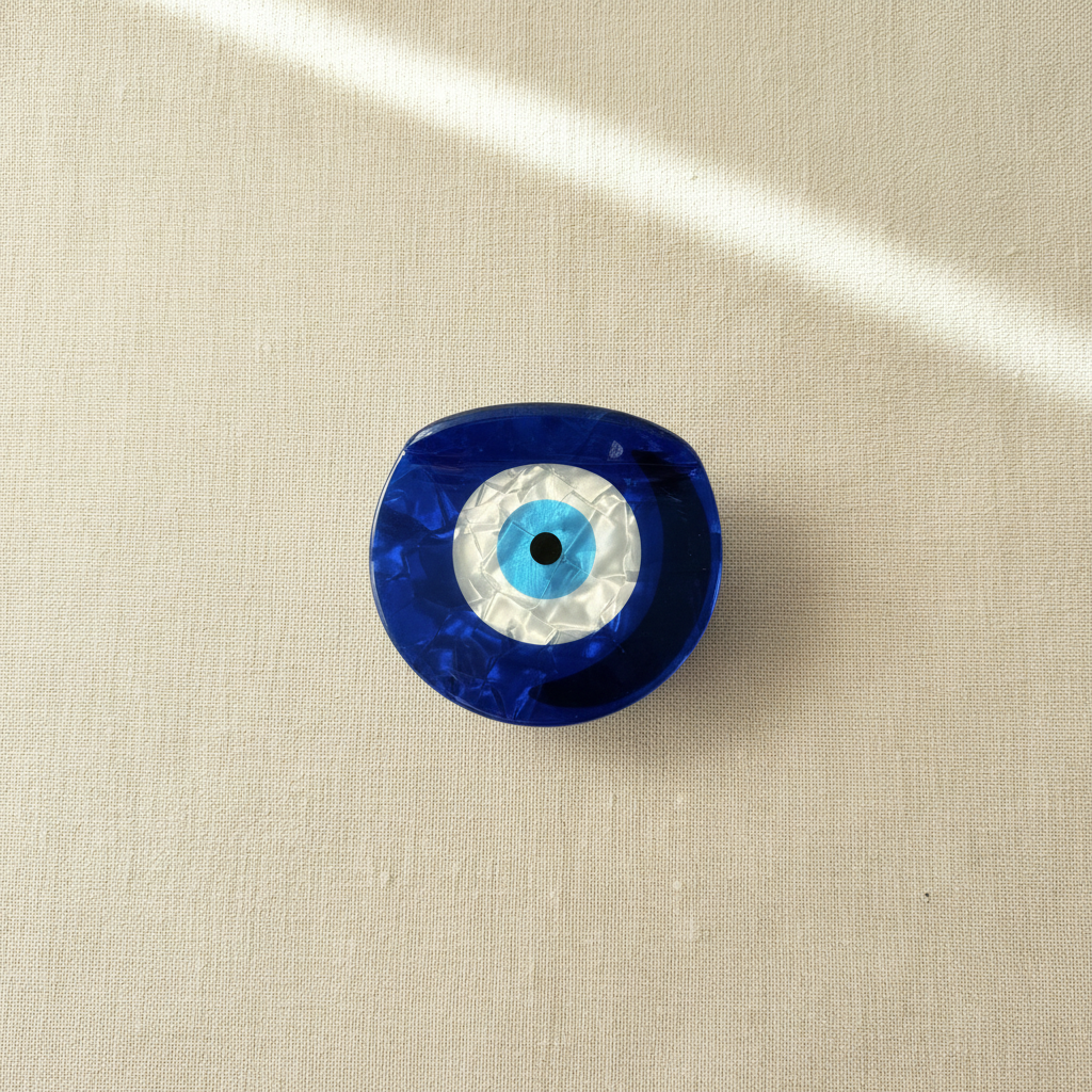 Hair claw on textured linen