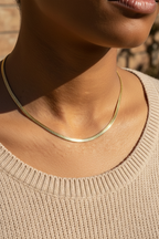 Herringbone necklace new model beige