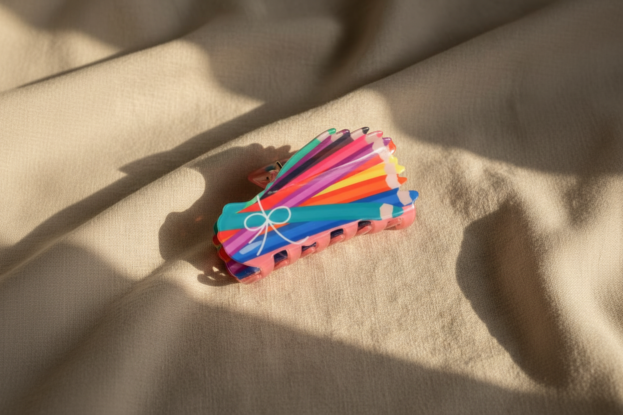 Pencil bundle hair clip with window light