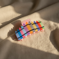 Overhead view of crayon hair clip