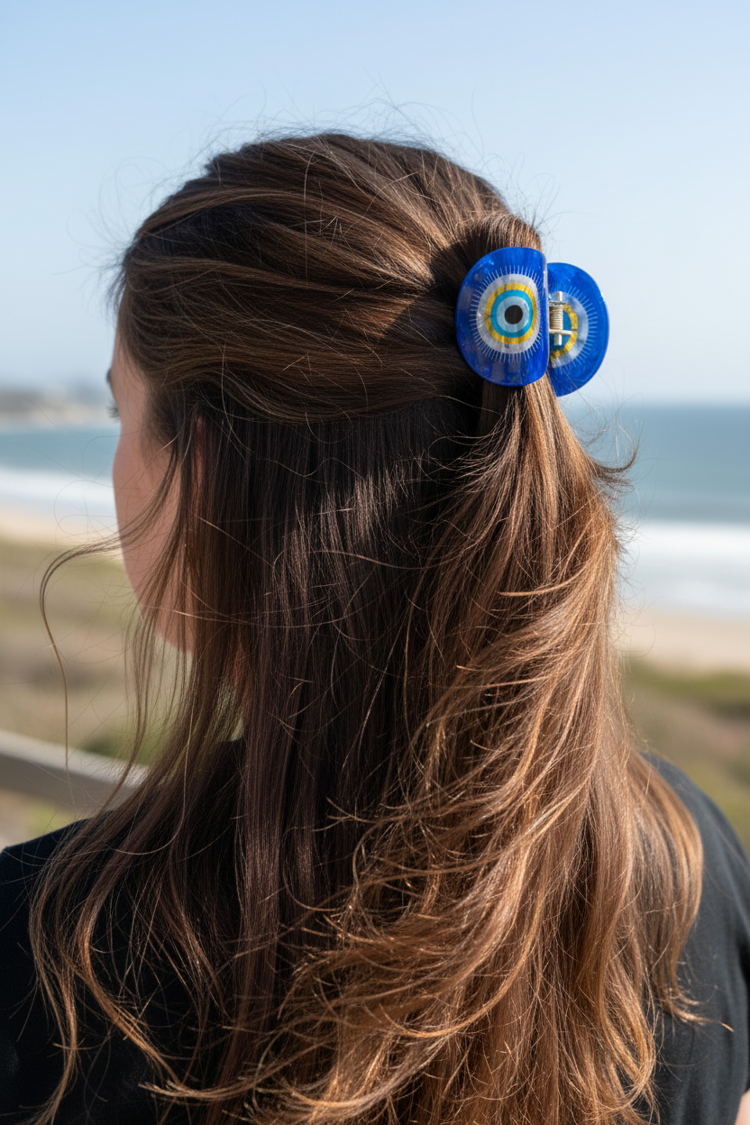 Low ponytail coastal vibe