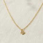 Necklace on linen fabric