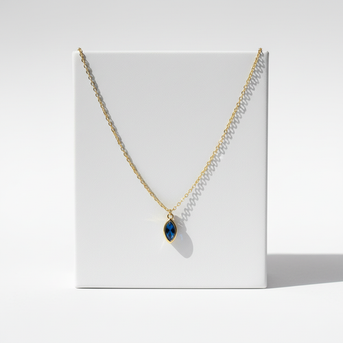 Necklace on rectangular stand