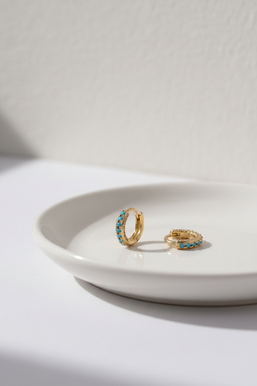 On ceramic dish