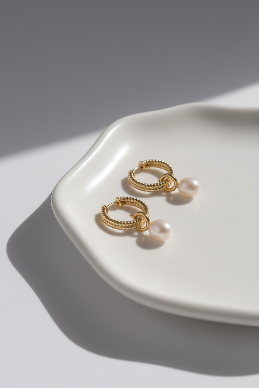 On ceramic dish