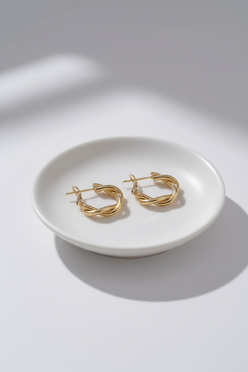 On ceramic dish