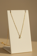 Opal necklace on stand
