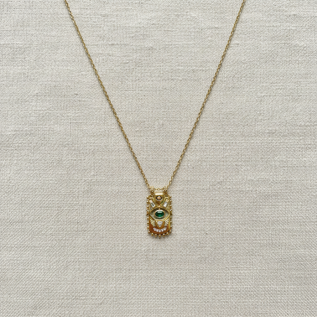 Overhead on pale linen