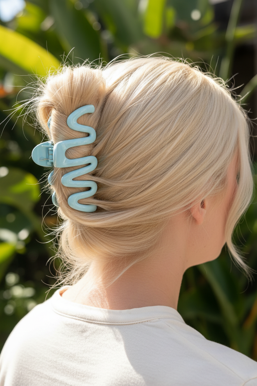 Platinum blonde hair