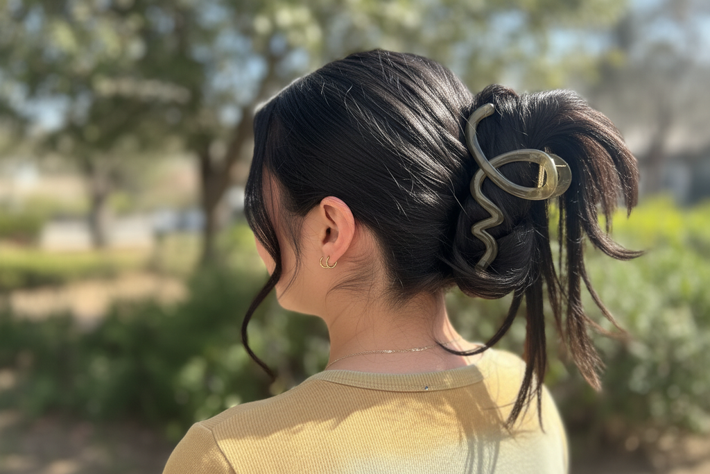 Polished rolled updo
