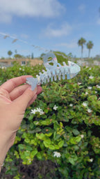 Light Blue Fish Bones Hair Claw Clip
