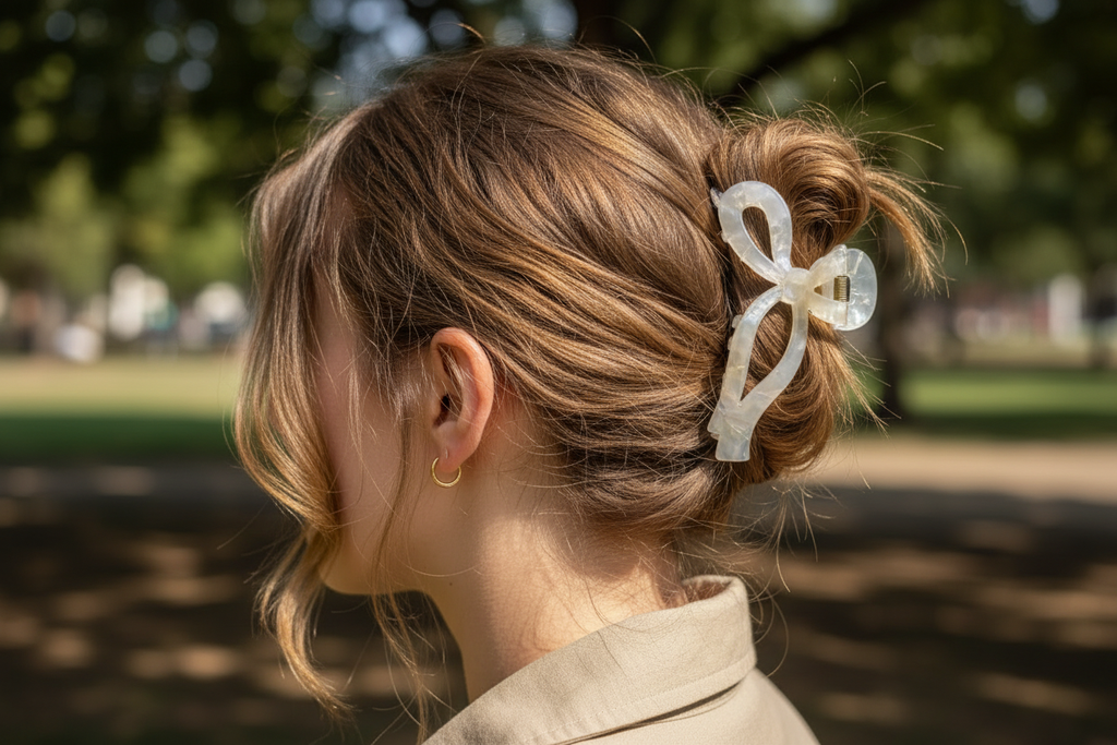 Side view with classic bow loops