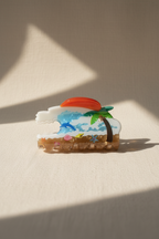 Tropical Beach Scene Hair Claw Clip