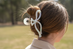 Twisted updo with opalite shine